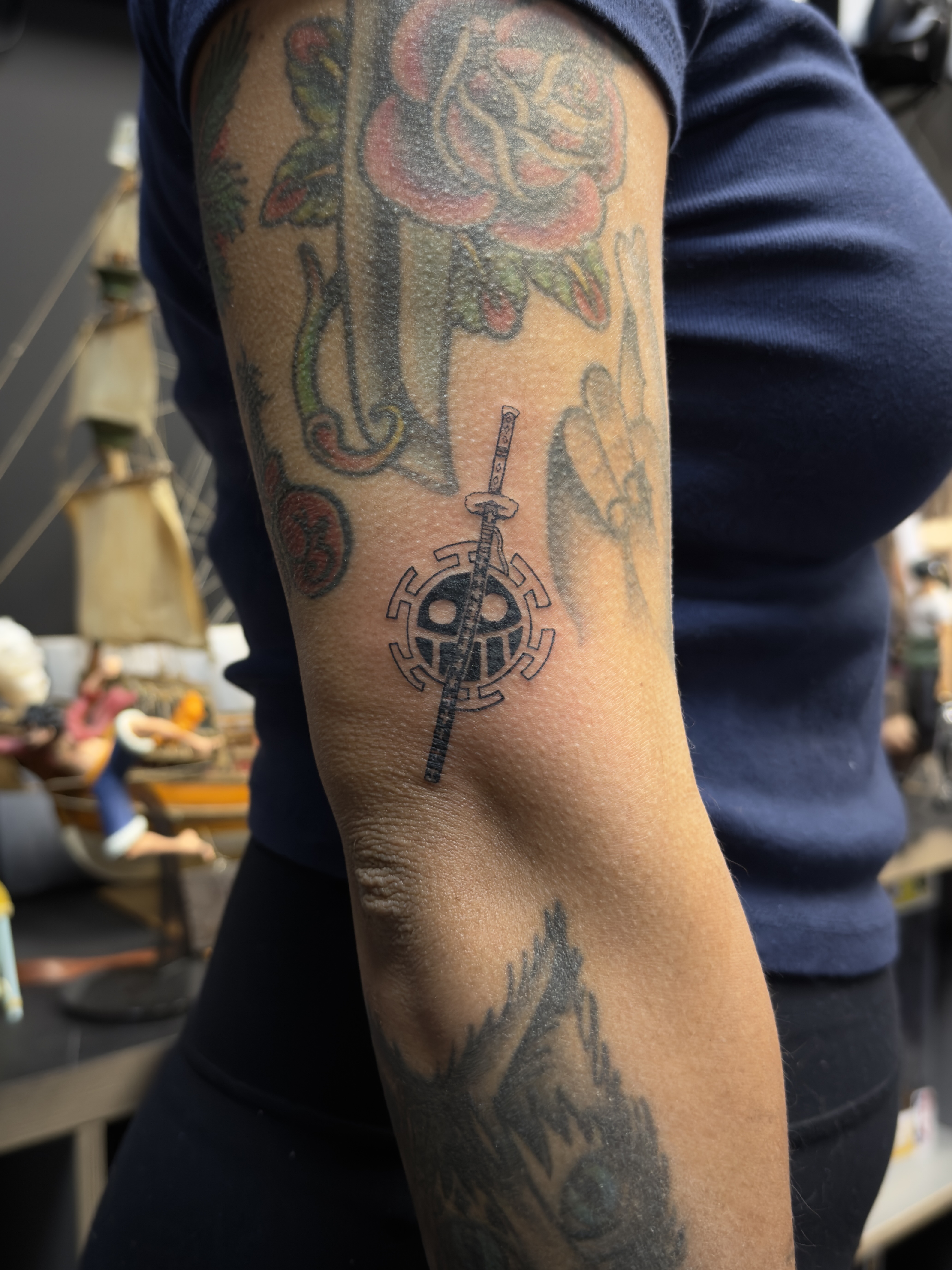 Black and grey tattoo piece by Isaiah