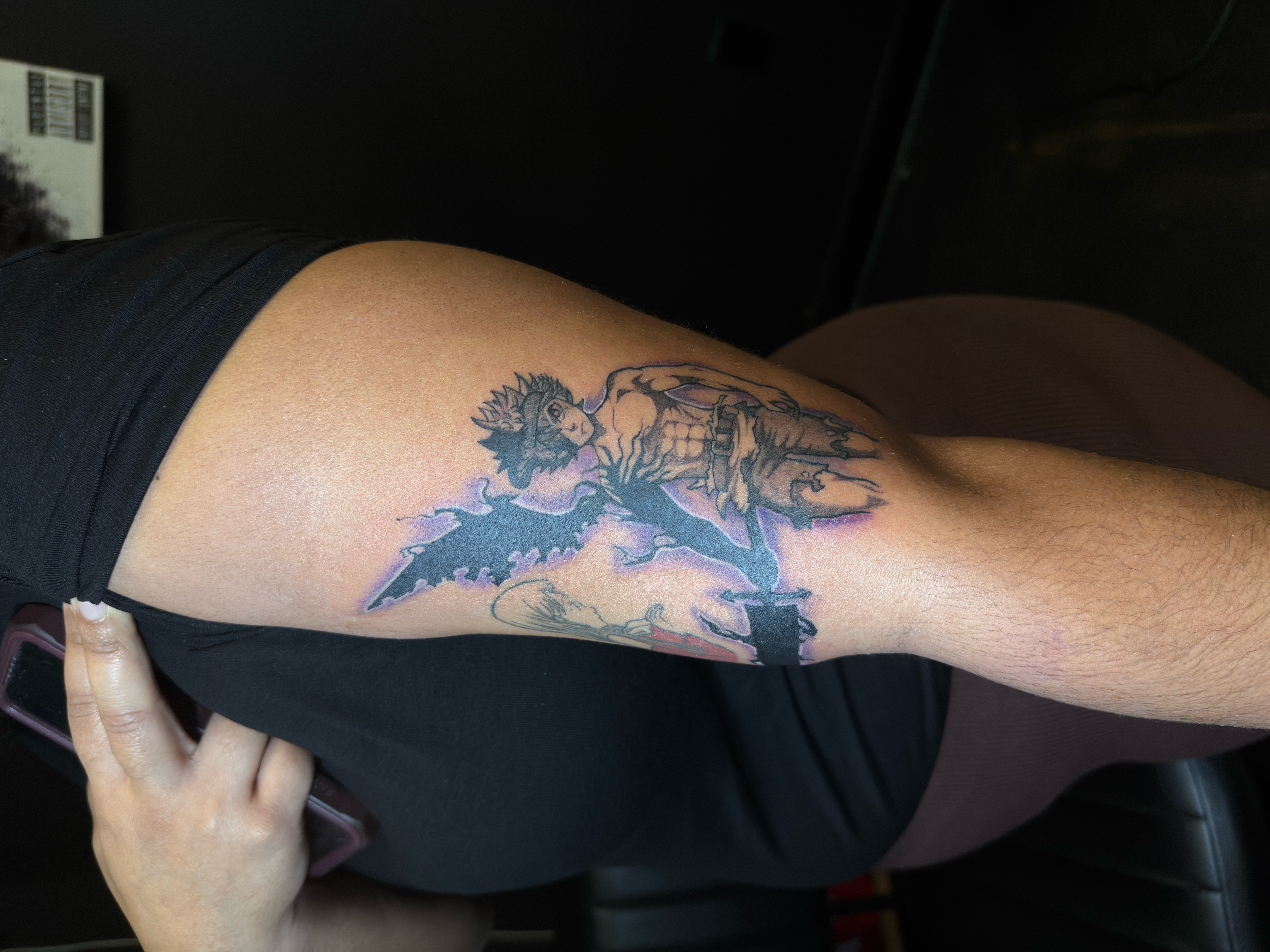 Anime tattoo design by Isaiah at Horimu Studio