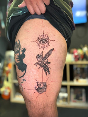 Geometric tattoo Houston Horimu Ink