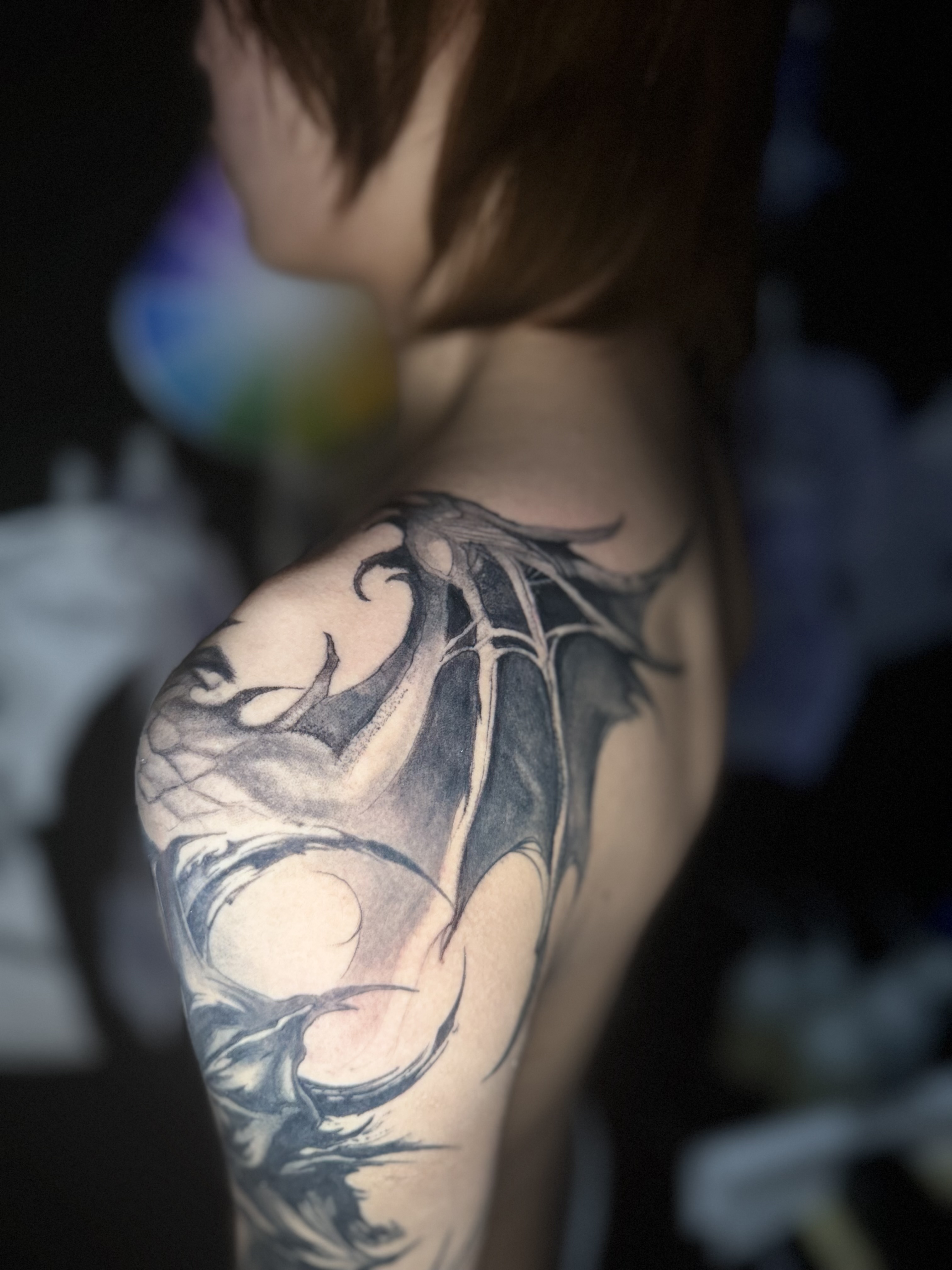 Custom tattoo artwork by Nguyen